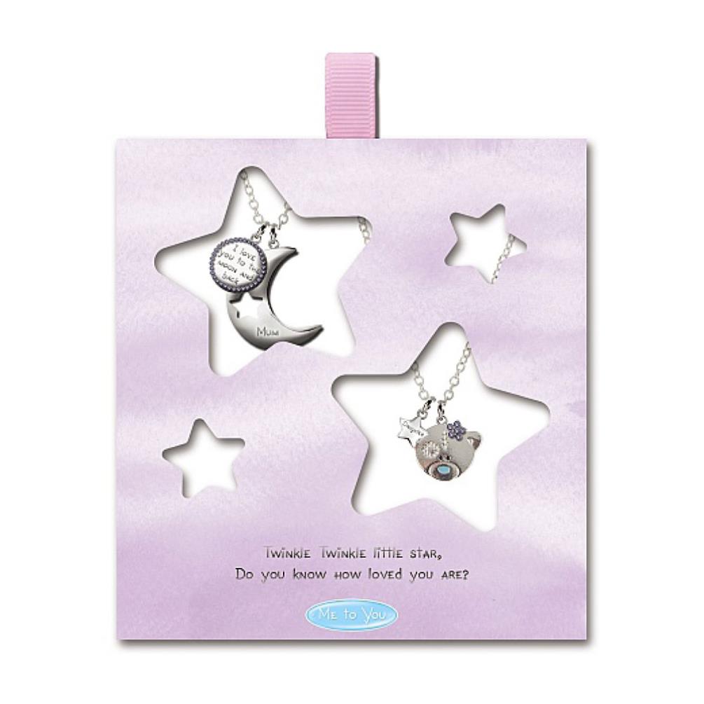 Mum & Daughter 2 Piece Me to You Bear Charm Necklace Set Extra Image 1